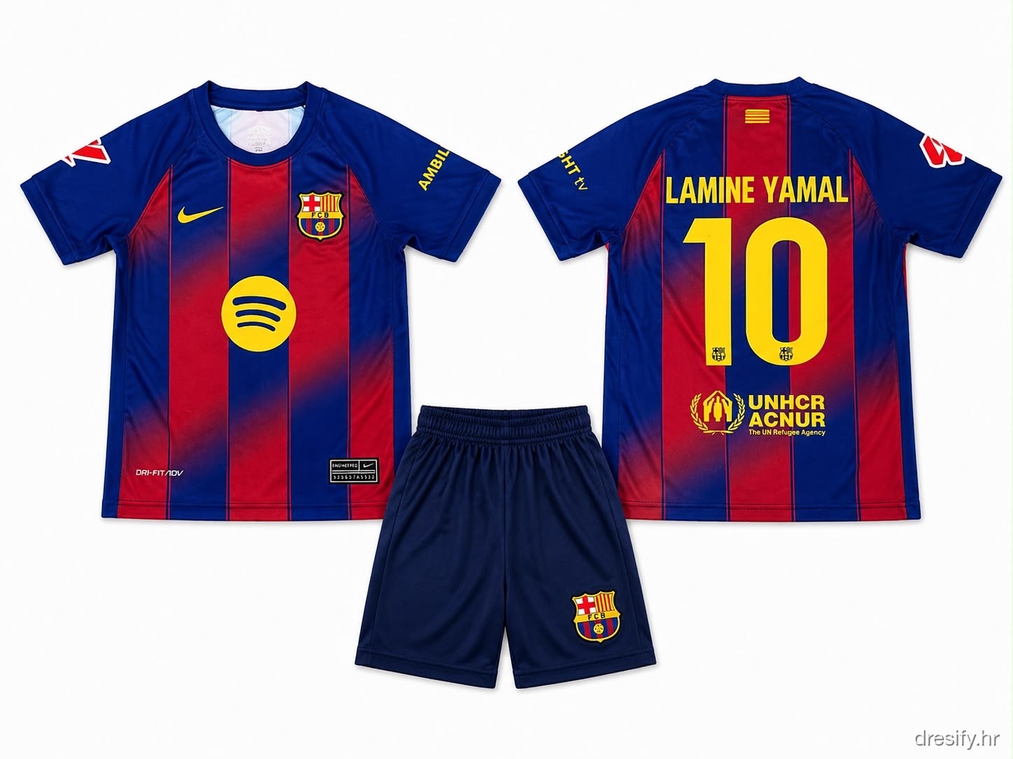 FC Barcelona Yamal nr10 — domaći Prednja i stražnja strana