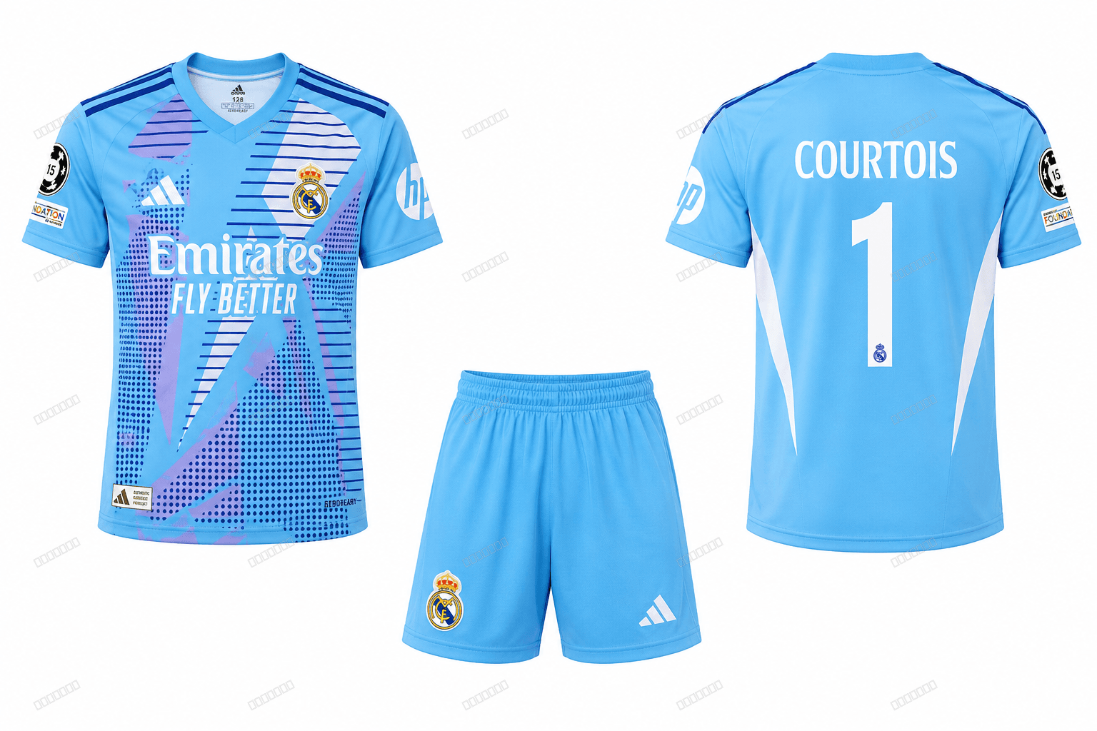 Real Madrid Courtois nr1 — plavi golmanski komplet Real Madrid Courtois nr1 — plavi golmanski komplet