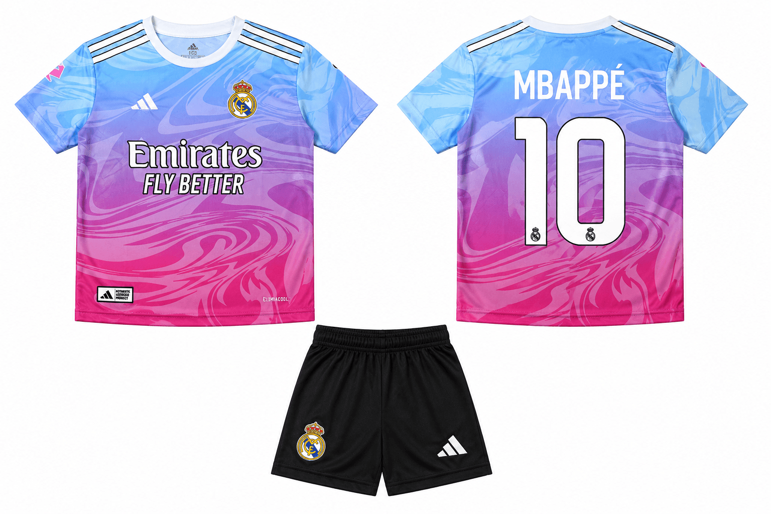 Real Madrid Mbappé nr10 — plavo-roza 2026 Real Madrid Mbappé nr10 — plavo-roza 2026