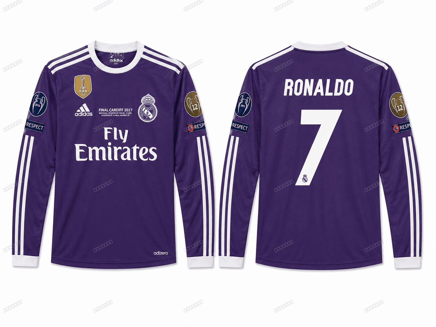 Real Madrid Ronaldo nr7 — ljubičasti retro 2016/17 UCL Final Cardiff Real Madrid Ronaldo nr7 — ljubičasti retro 2016/17 UCL Final Cardiff